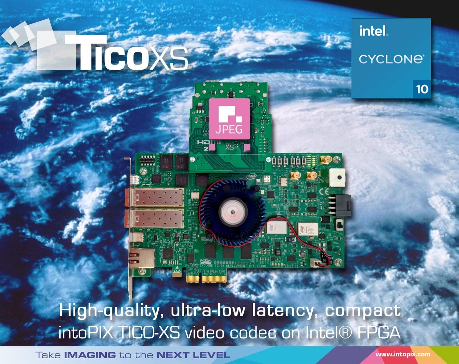 intoPIX livre le nouveau design d'évaluation JPEG XS 4K60 HDMI sur la plateforme de développement Intel® Cyclone® 10 GX